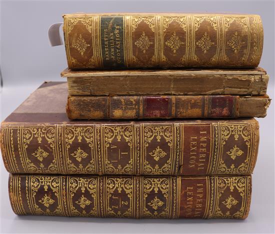 Le Fidele Berger, Traduit...Guarini..., Cologne 1686 and a small collection of other leather-bound vols (mostly a.f.)